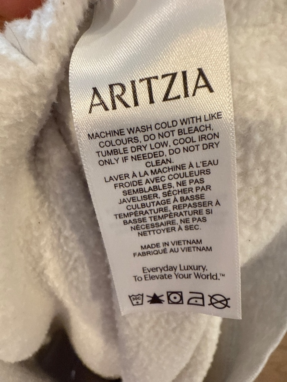 ARITZIA sweat fleece light grey hoodie - Picture 7 of 9